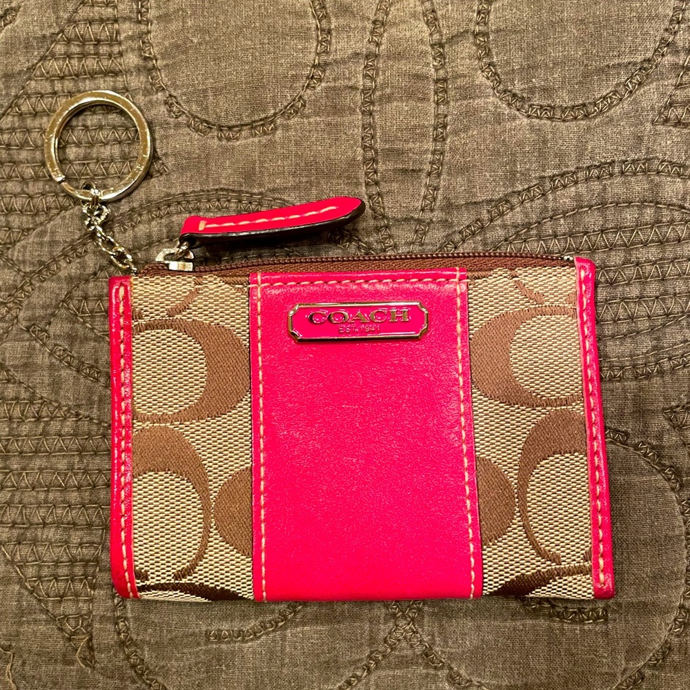 Coach key ring/change purse